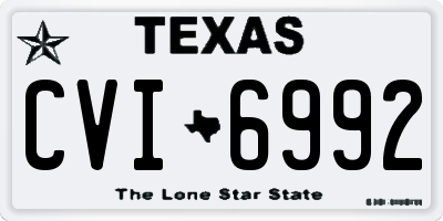 TX license plate CVI6992
