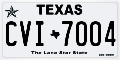 TX license plate CVI7004