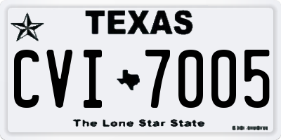 TX license plate CVI7005