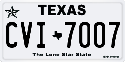 TX license plate CVI7007
