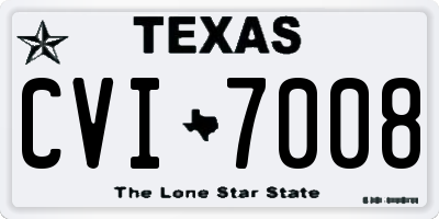 TX license plate CVI7008