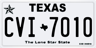 TX license plate CVI7010