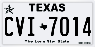 TX license plate CVI7014