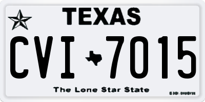 TX license plate CVI7015