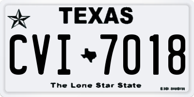 TX license plate CVI7018