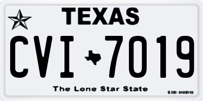 TX license plate CVI7019