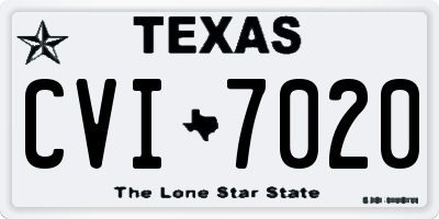 TX license plate CVI7020