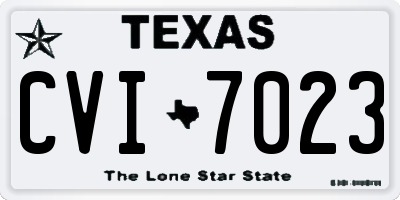 TX license plate CVI7023