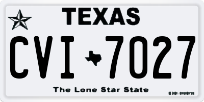 TX license plate CVI7027