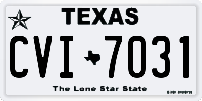 TX license plate CVI7031