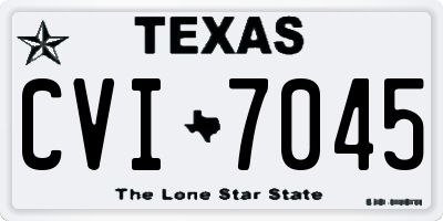TX license plate CVI7045