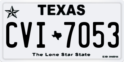 TX license plate CVI7053