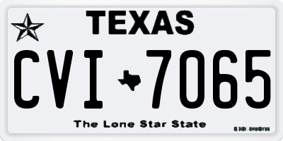 TX license plate CVI7065