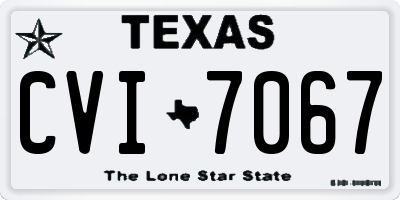 TX license plate CVI7067