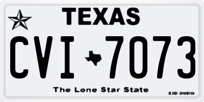 TX license plate CVI7073