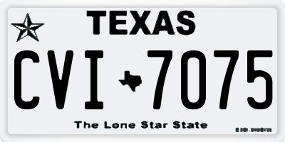TX license plate CVI7075