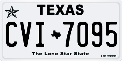 TX license plate CVI7095