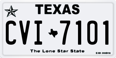 TX license plate CVI7101