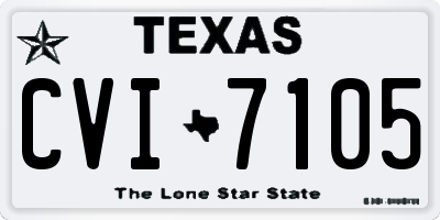 TX license plate CVI7105