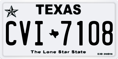 TX license plate CVI7108