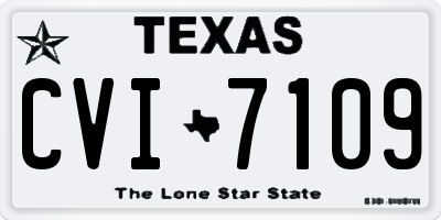 TX license plate CVI7109