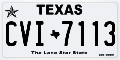TX license plate CVI7113