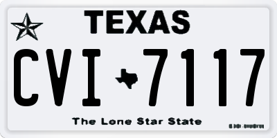 TX license plate CVI7117