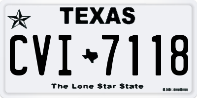 TX license plate CVI7118