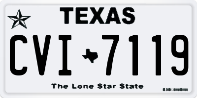 TX license plate CVI7119