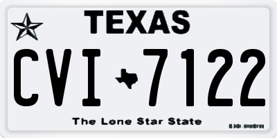 TX license plate CVI7122