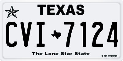 TX license plate CVI7124