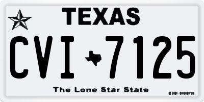 TX license plate CVI7125