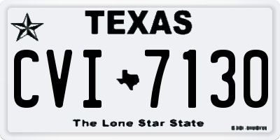 TX license plate CVI7130