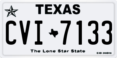 TX license plate CVI7133