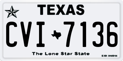 TX license plate CVI7136