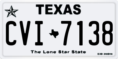 TX license plate CVI7138