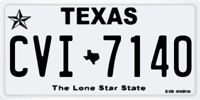 TX license plate CVI7140