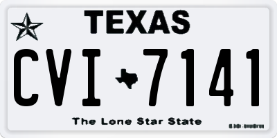 TX license plate CVI7141