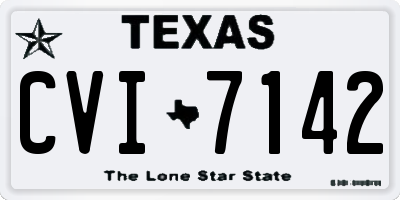 TX license plate CVI7142