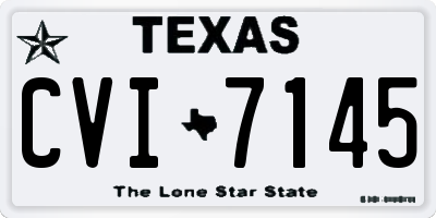 TX license plate CVI7145