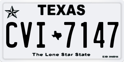 TX license plate CVI7147