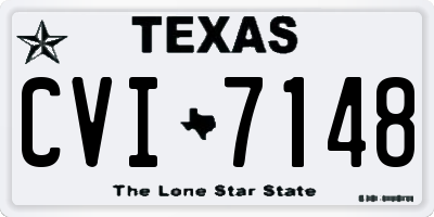 TX license plate CVI7148