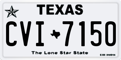 TX license plate CVI7150