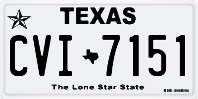 TX license plate CVI7151