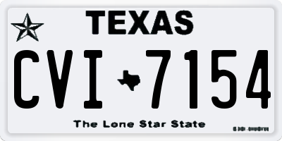 TX license plate CVI7154