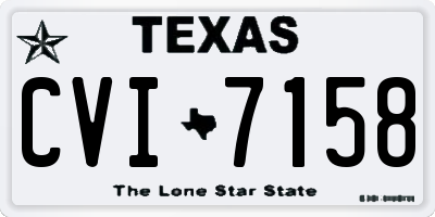 TX license plate CVI7158