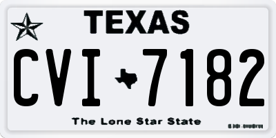 TX license plate CVI7182
