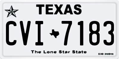 TX license plate CVI7183
