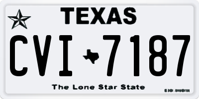 TX license plate CVI7187