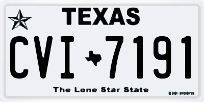 TX license plate CVI7191